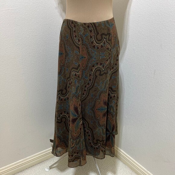 Lauren Ralph Lauren Dresses & Skirts - Lauren Ralph Lauren 100% Silk Vintage Paisley Print Skirt Size 22W